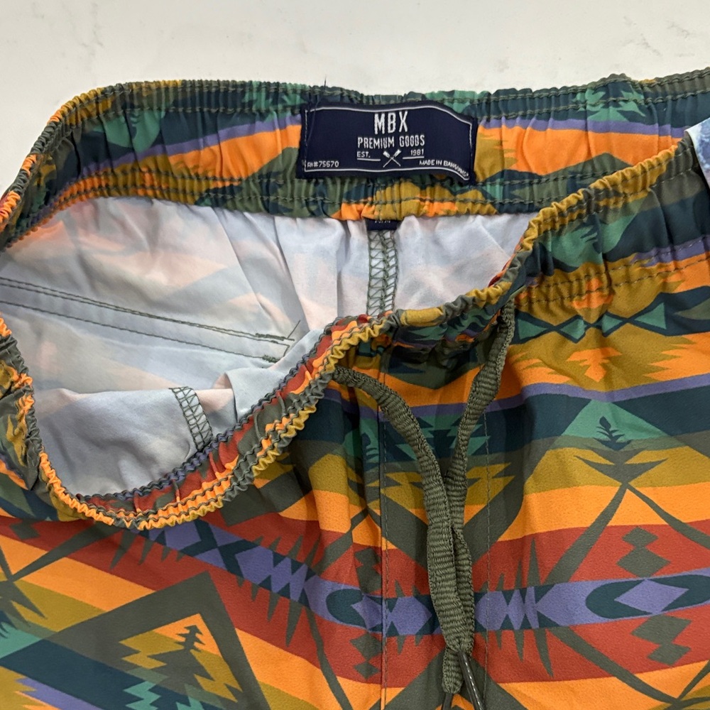 Colorful Geometric Pattern Shorts - Picture 4 of 5